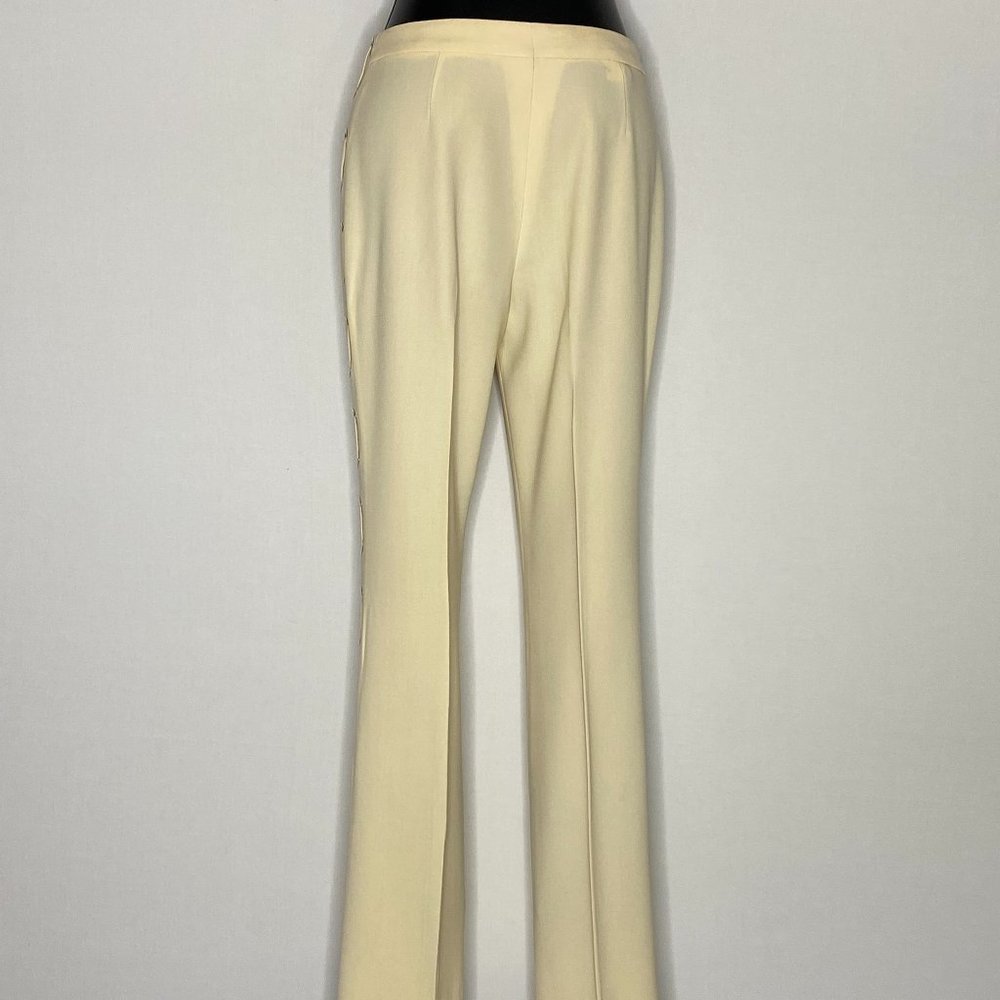 Escada Pants Trousers Cream Dressy Wide leg-10" 4 - Picture 11 of 14